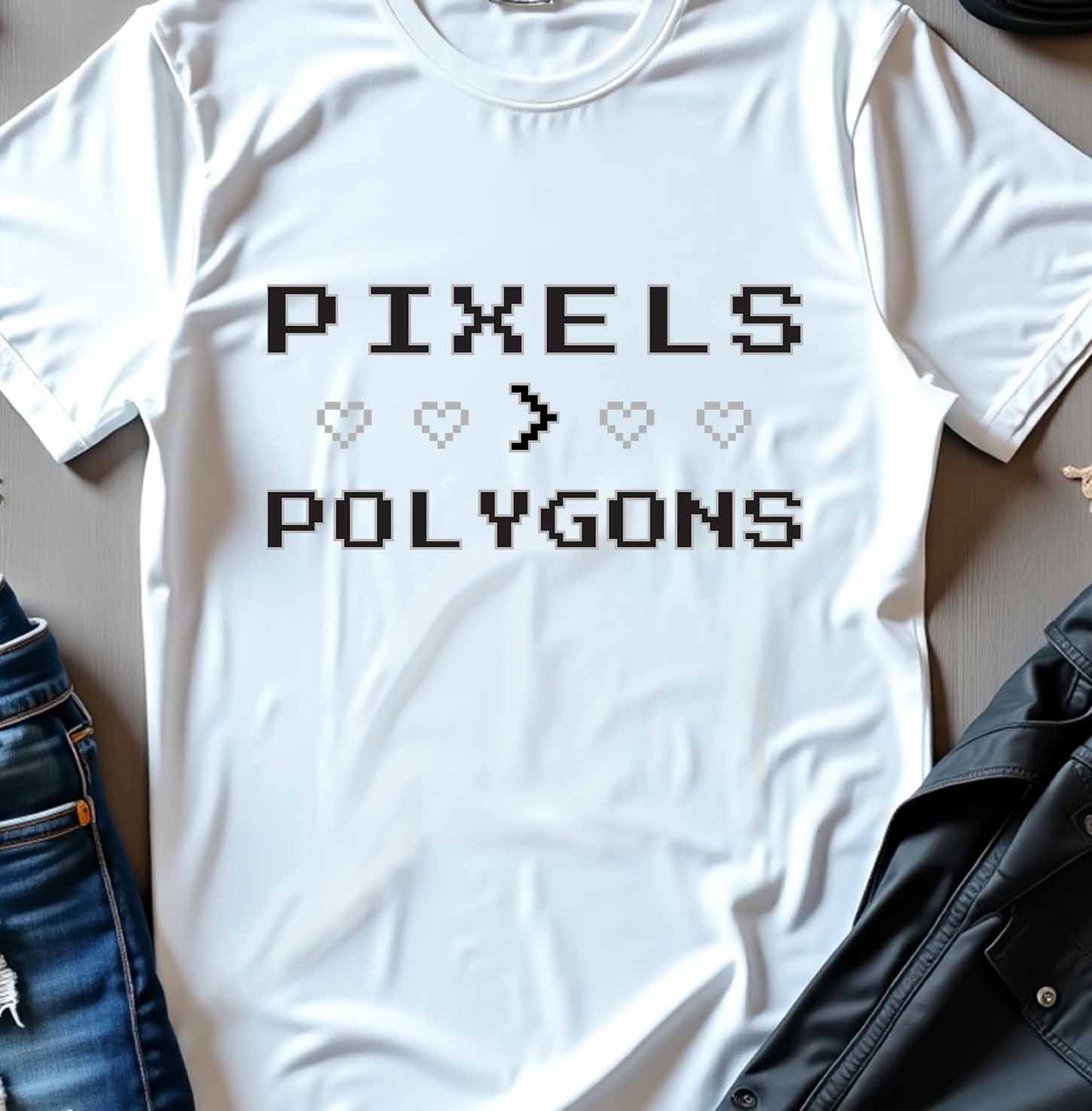 Retro Purist: Pixels Win Tee