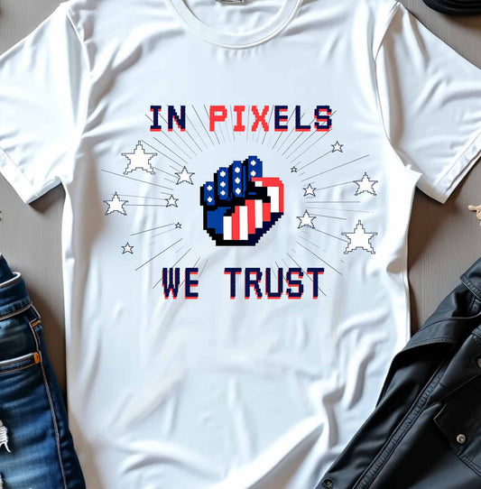 In Pixels We Trust – Tee