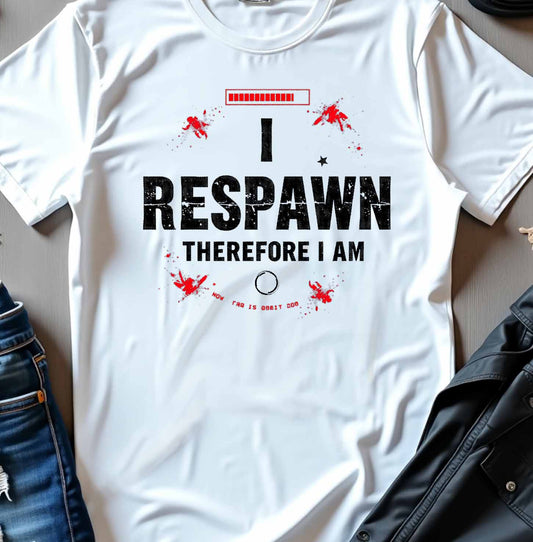 I Respawn Therefore I Am – Classic White Tee