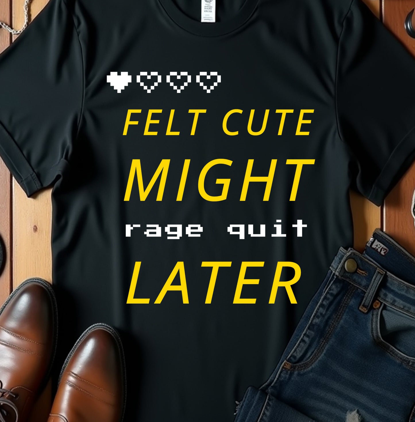 Felt Cute Rage Quit Later Tee