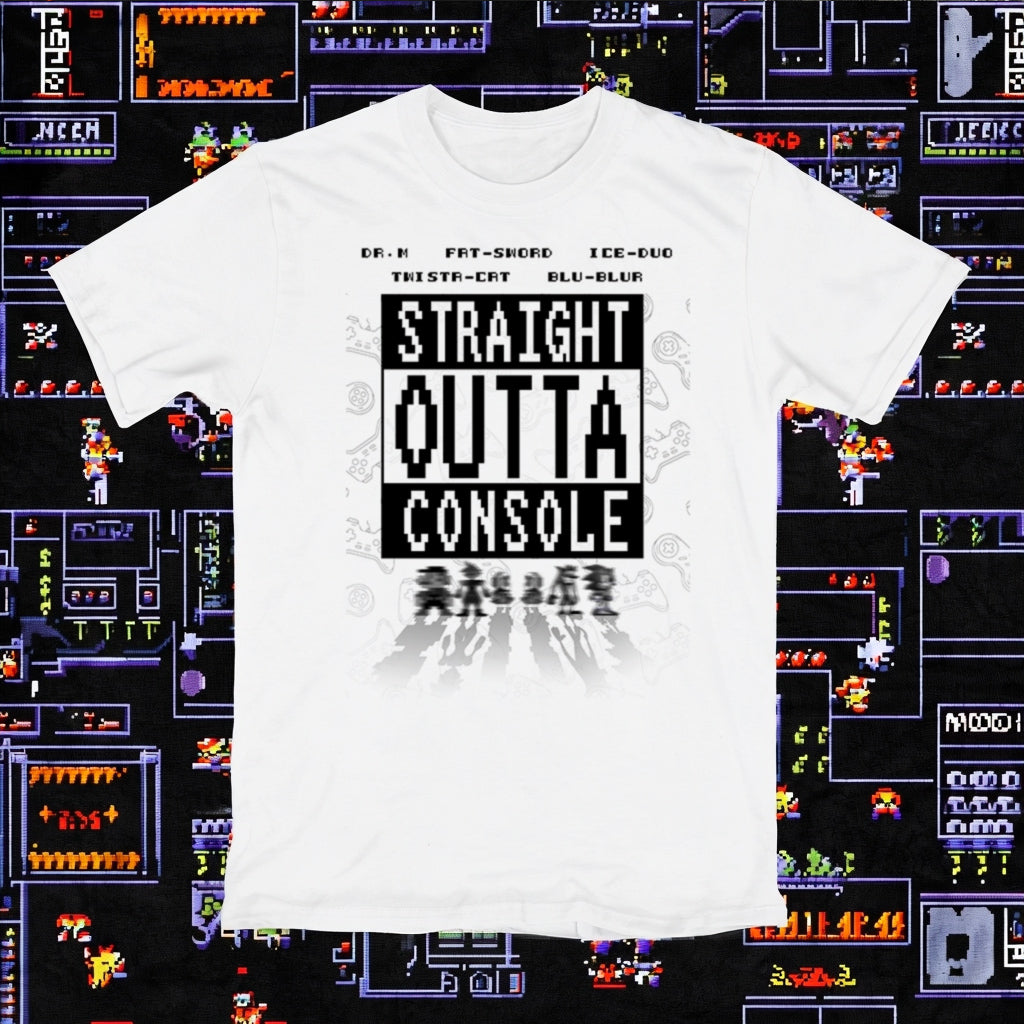 Straight Outta Console - Retro Game Characters Movie Poster Crewneck T-shirt