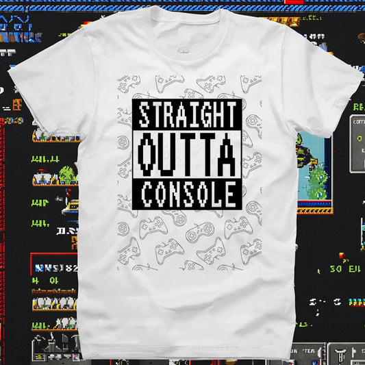 Straight Outta Console Tag - Crewneck T-shirt White