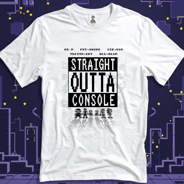 Straight Outta Console - Retro Game Characters Movie Poster Crewneck T-shirt