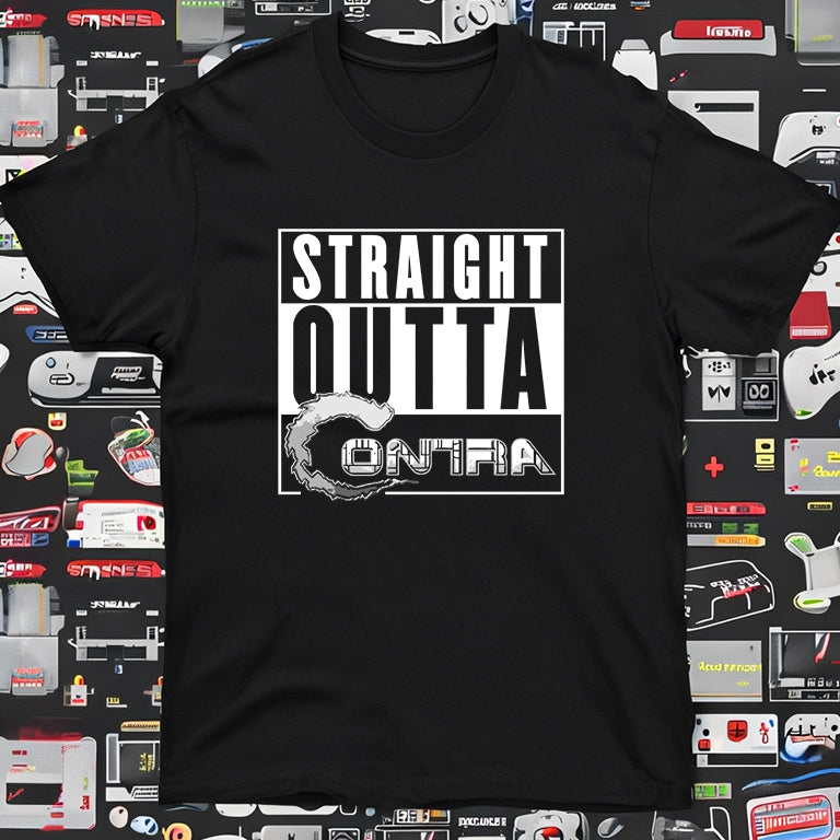 Straight Outta Contra Crewneck T-shirt Black