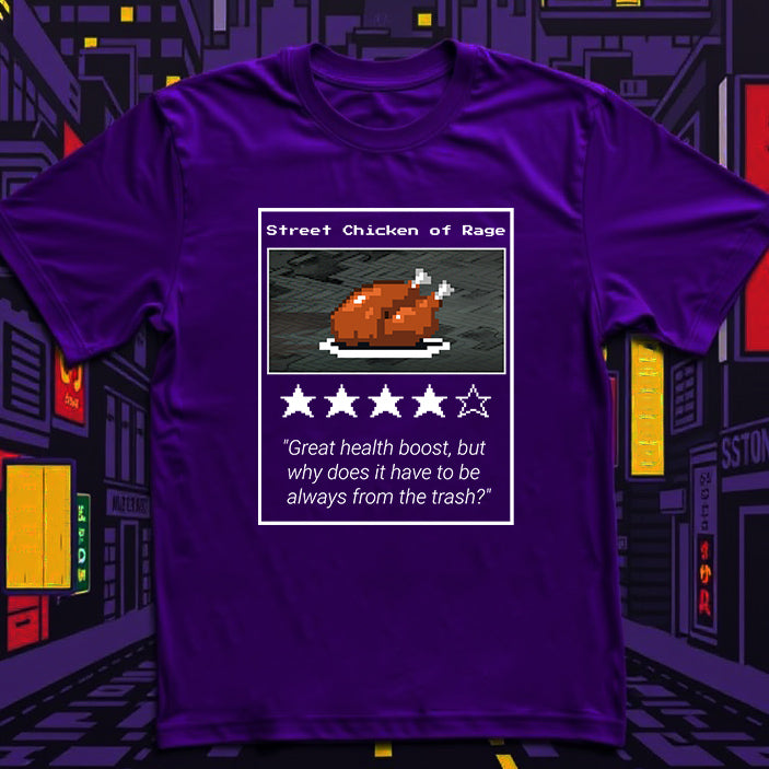 Streets of Rage Trash Turkey Power-Up Crewneck T-shirt