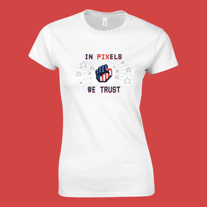 In Pixels We Trust – Womens Crewneck