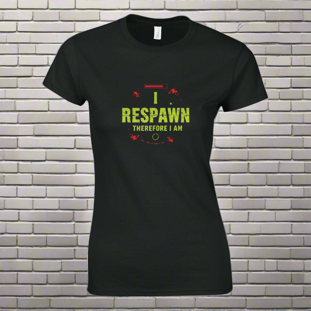 I Respawn Therefore I Am – Ladies Dark Crewneck