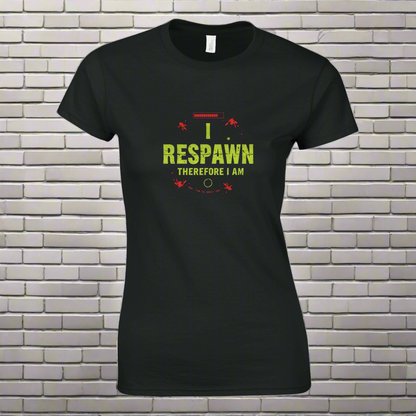 I Respawn Therefore I Am – Ladies Dark Crewneck
