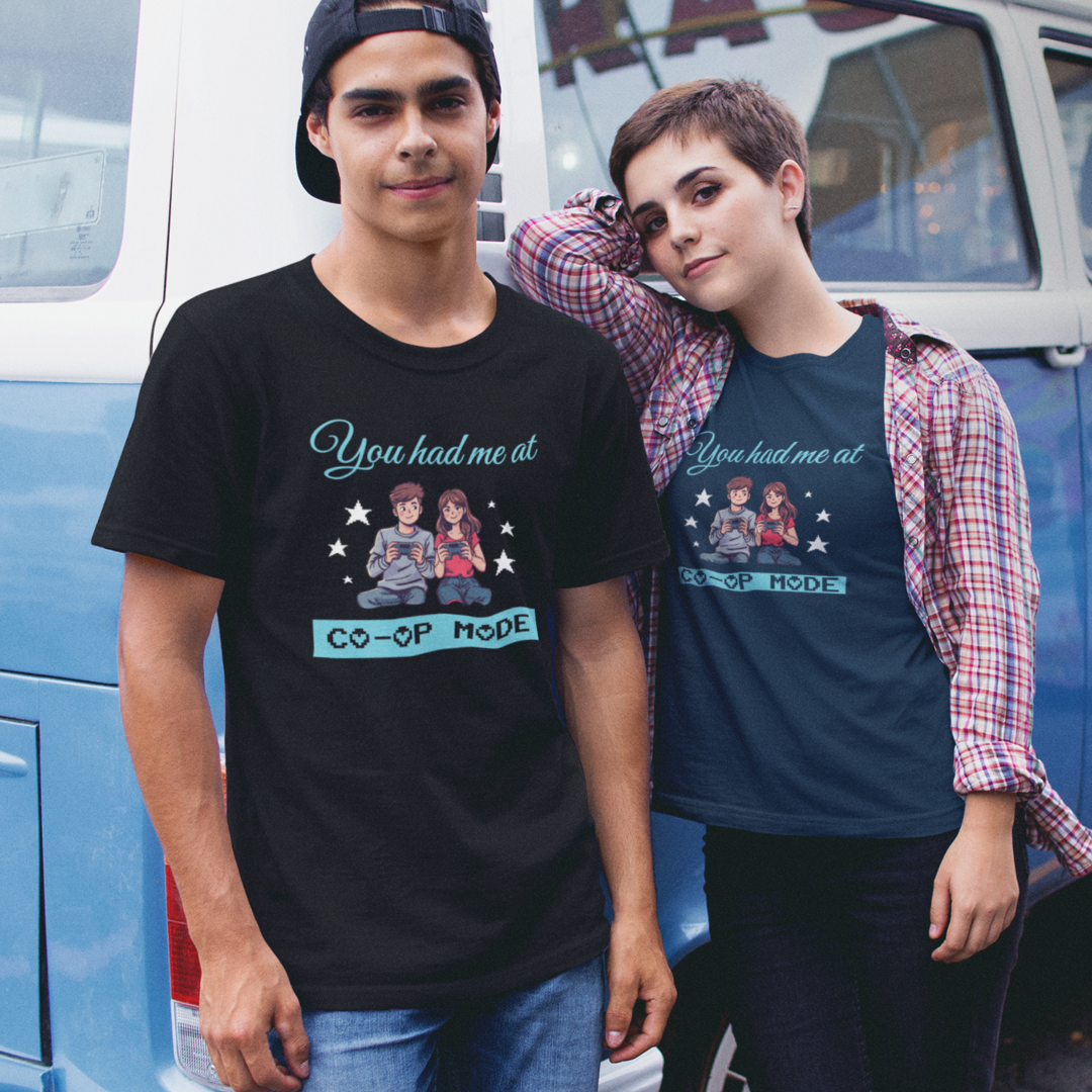 You Had Me at Co-Op Mode2: The Gamer Couple Shirt Crewneck T-shirt