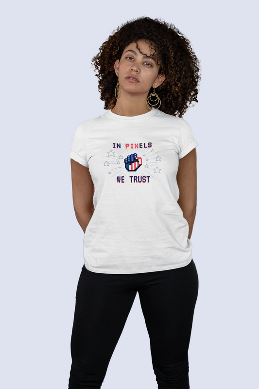 In Pixels We Trust – Womens Crewneck
